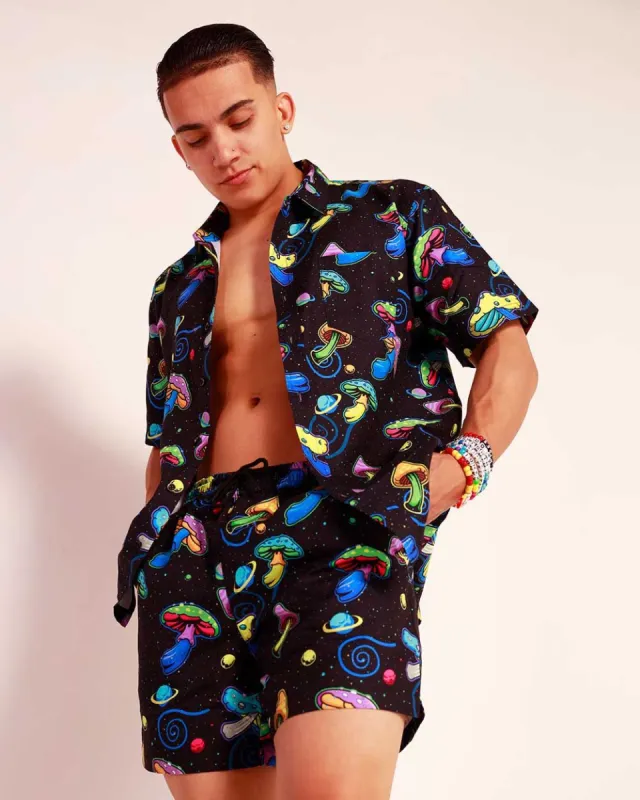 Glowshrooms Men's Camp Shirt sold by iHeartRaves
