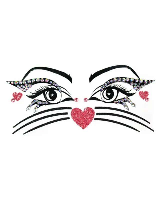Lunautics  Nine Lives Whiskers Face Decals & Jewels sold by iHeartRaves