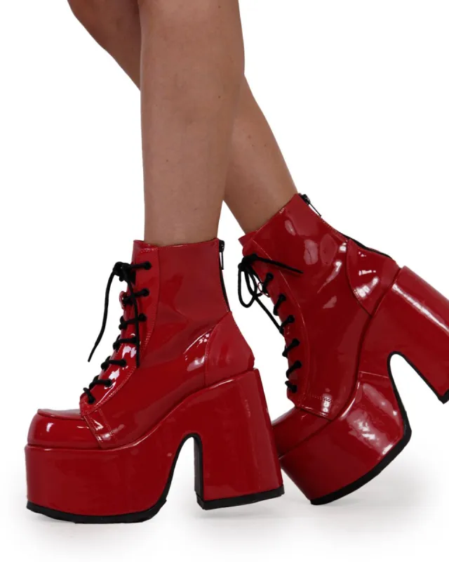 Demonia Red-Hot Platform Heels sold by iHeartRaves