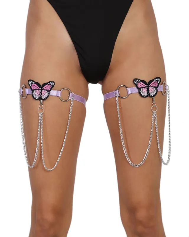 HoneiiBeth x iHeartRaves Butterfly Leg Garters sold by iHeartRaves