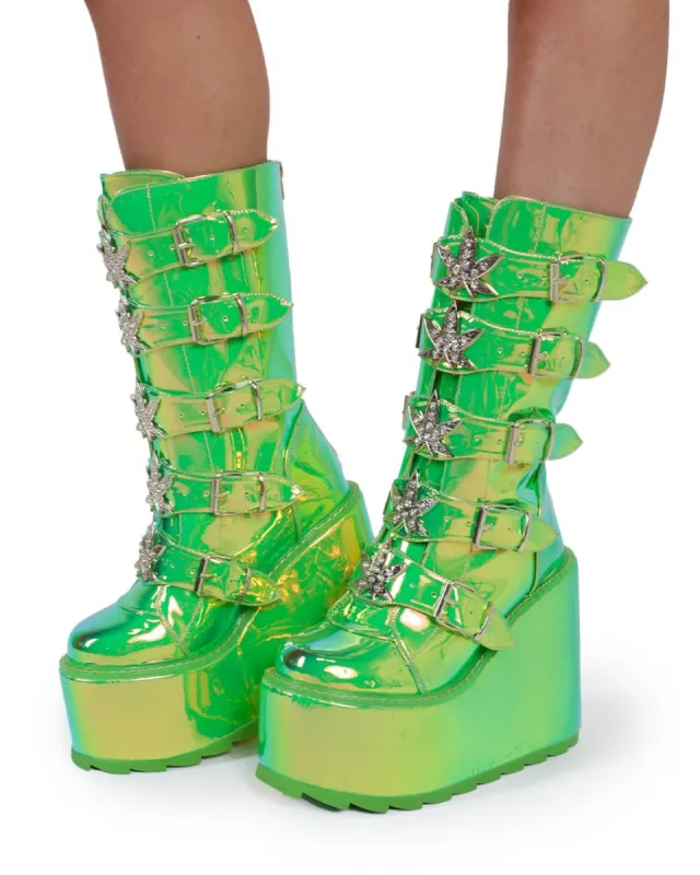YRU Dune Weed Platform Boots sold by iHeartRaves