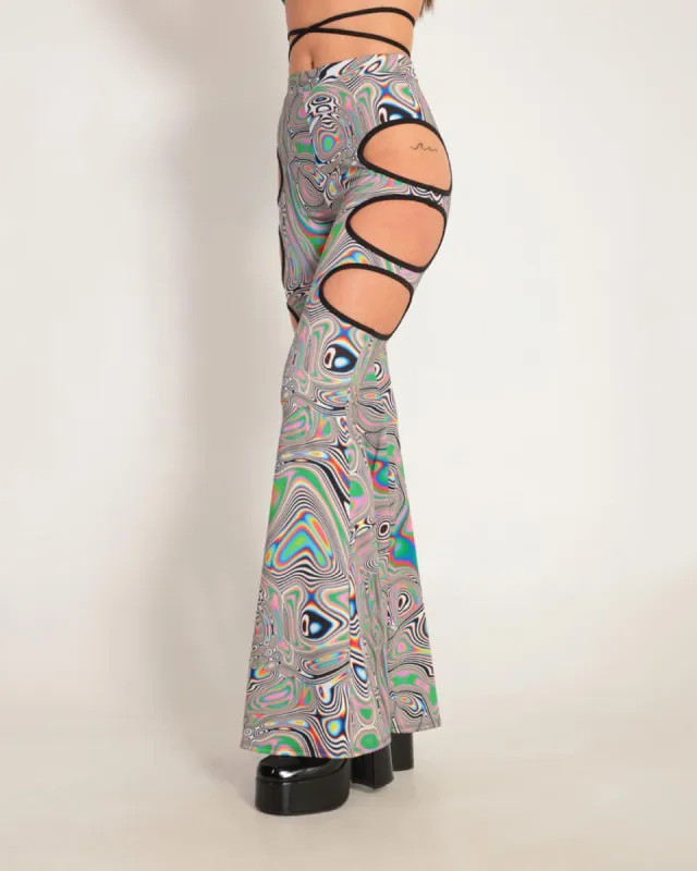Nostalgia Cutout Bell Bottoms sold by iHeartRaves