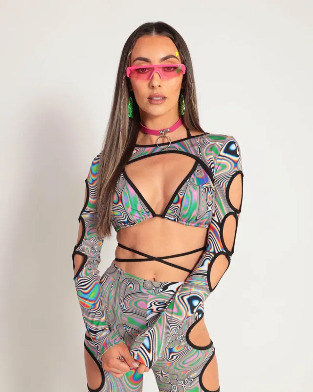 Nostalgia Cutout Ultra Crop Top sold by iHeartRaves