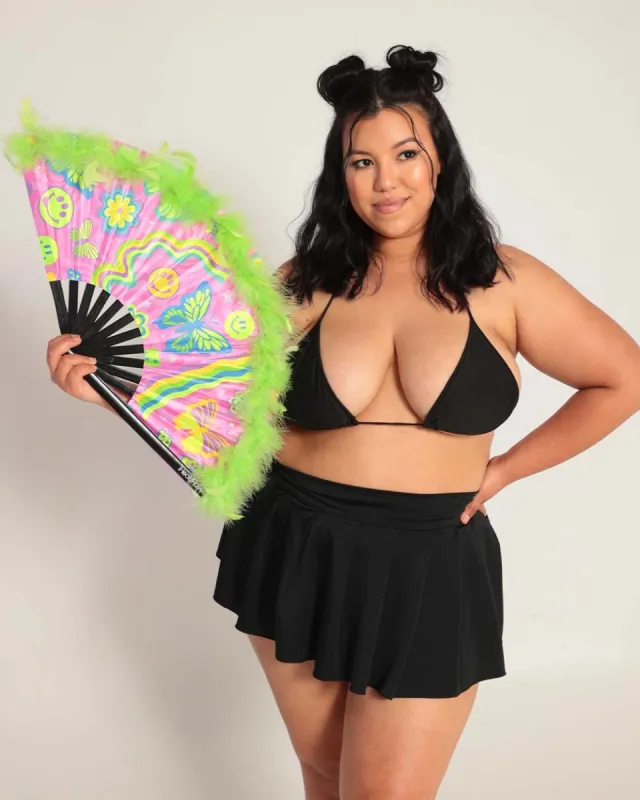 Secret Garden Marabou Hand Fan sold by iHeartRaves