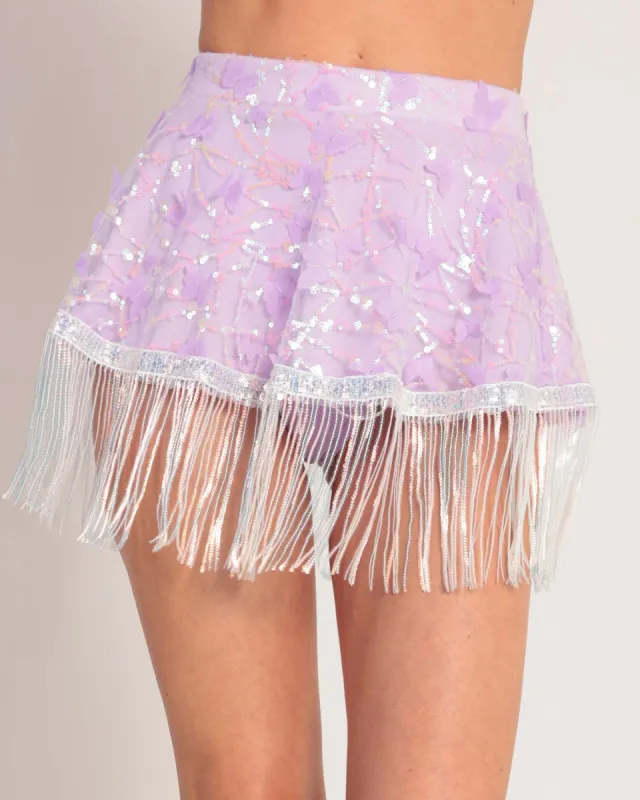 Enchanted Butterfly Fringe Skirt sold by iHeartRaves