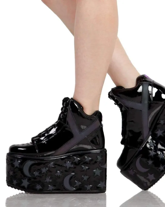 YRU Qozmo Moons and Stars Platform Sneakers sold by iHeartRaves