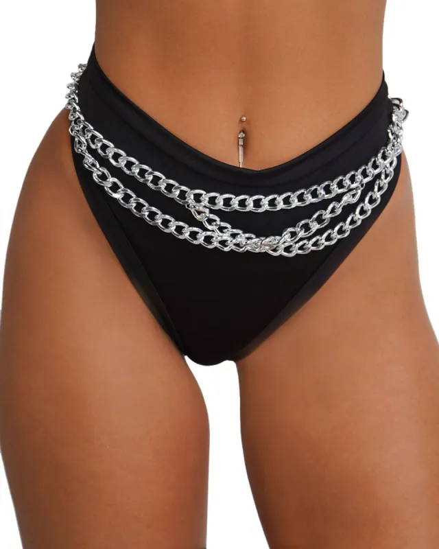 Night Calling Silver Chain Belt sold by iHeartRaves