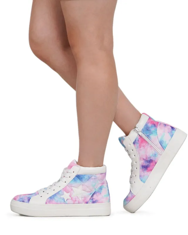 Tie-Dye Daydream High Top Sneakers sold by iHeartRaves