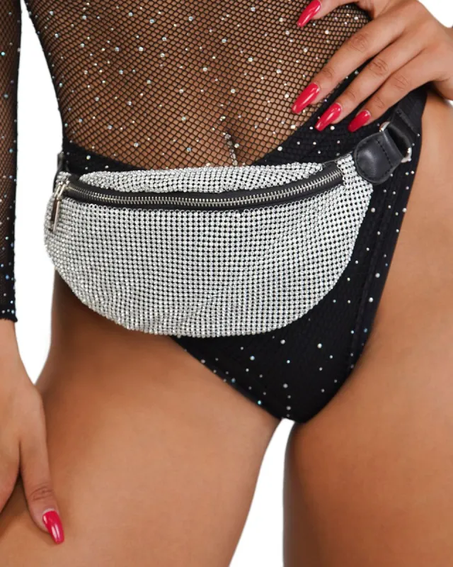 She Glitzy Rhinestone Fanny Pack sold by iHeartRaves