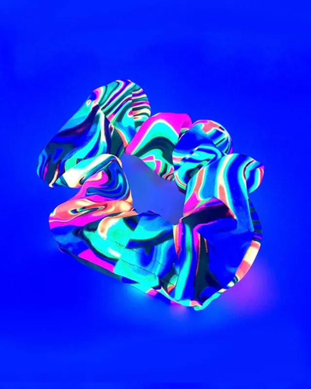 One Stop Rave UV Reactive Hippie Flip Stashie Scrunchies sold by iHeartRaves