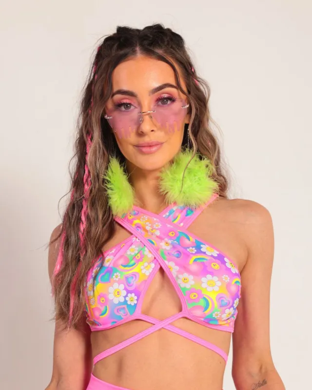 Rolita Couture x iHR Poppy Petals Goddess Wrap Top sold by iHeartRaves