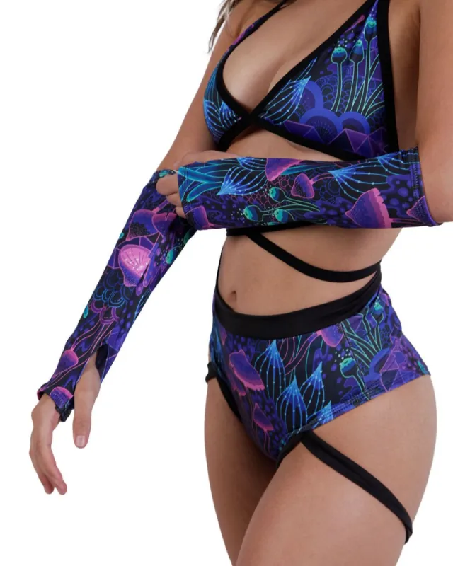 Lyte Couture X IHR Dazed Mushroom Arm Warmers sold by iHeartRaves