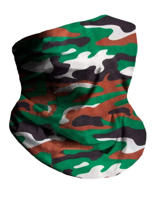 Green Brown Combo Camo Seamless Mask Bandana sold by iHeartRaves