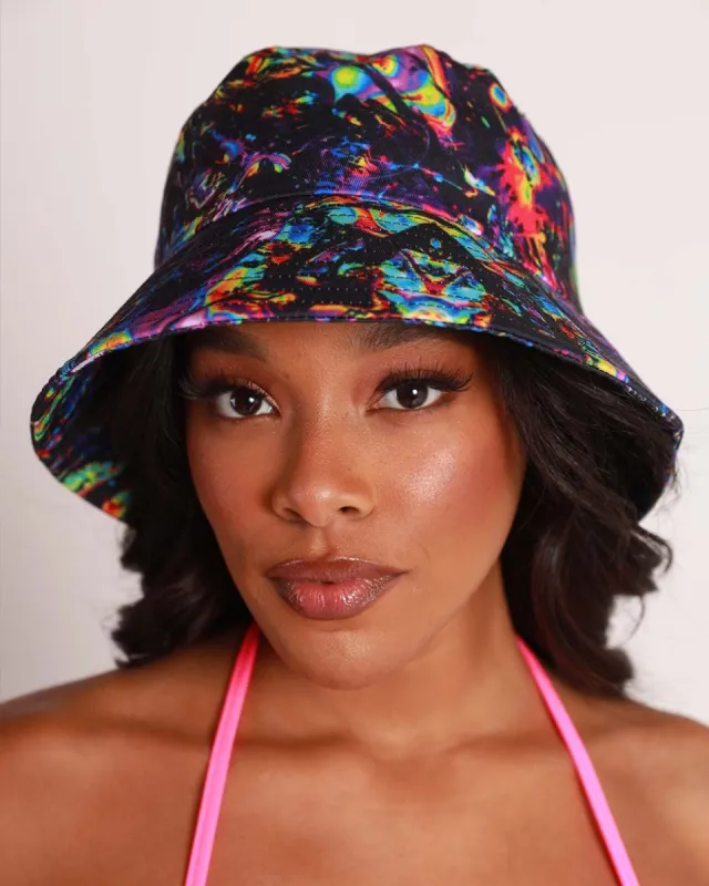 Melted Planet Rainbow Bucket Hat sold by iHeartRaves