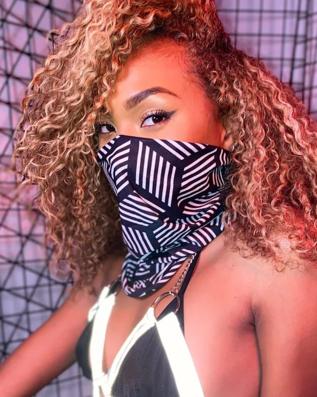 Cubed Illusions Seamless Mask Bandana sold by iHeartRaves