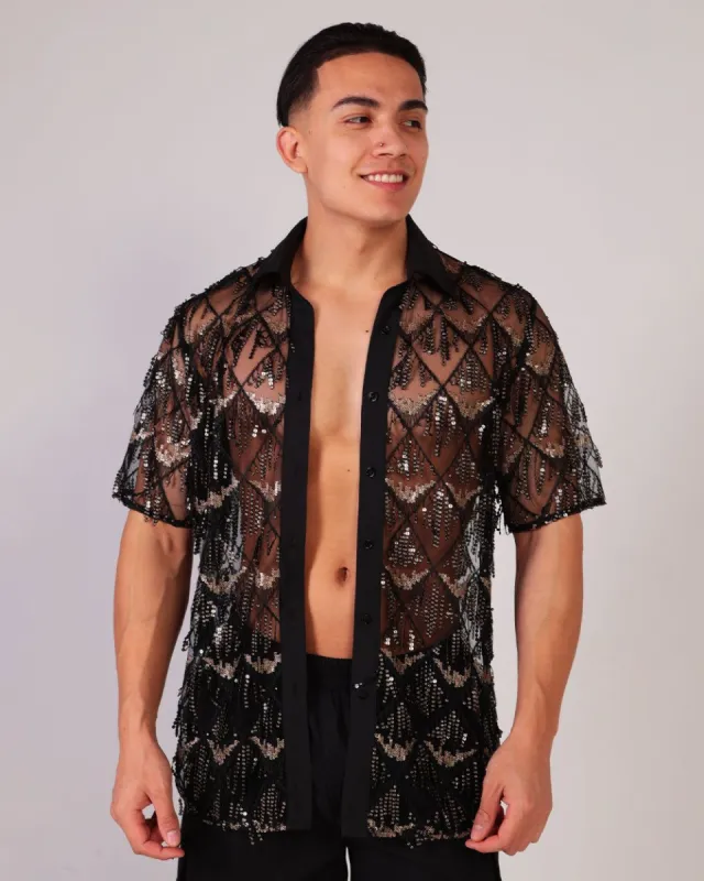 Midnight Sparkle Camp Shirt sold by iHeartRaves