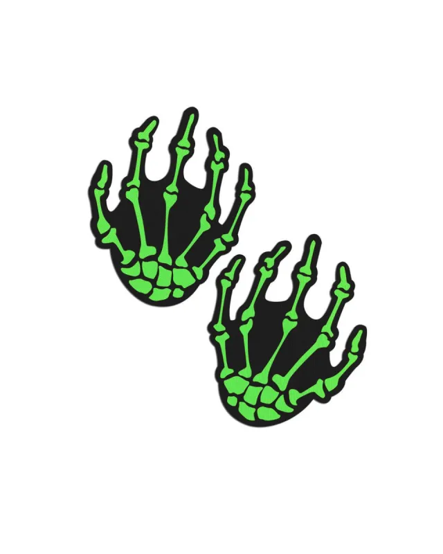 Pastease Spooky Skeleton UV Reactive Pasties sold by iHeartRaves