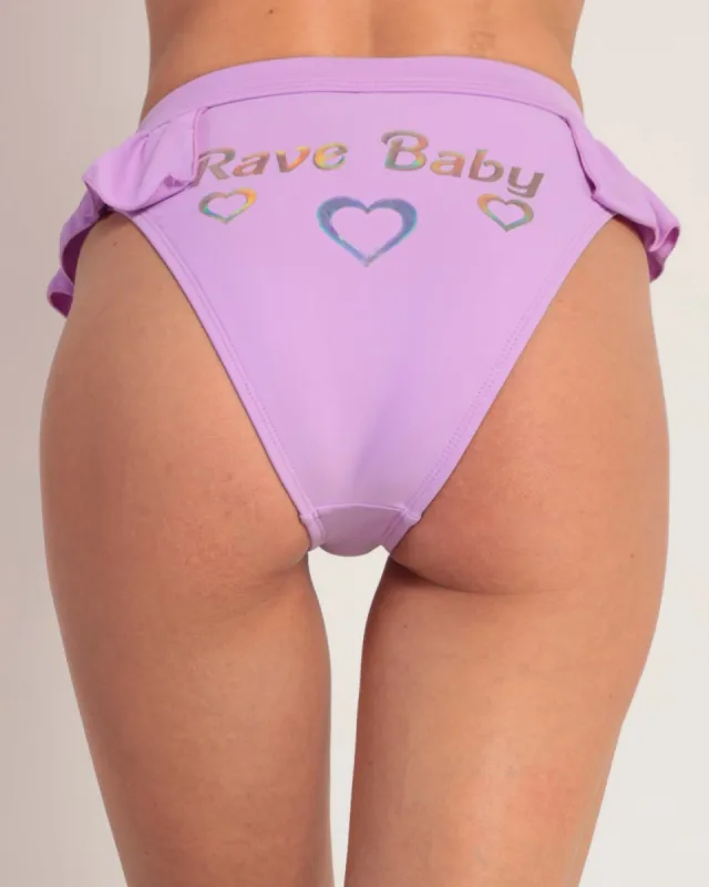 Recycled Fabric Rave Baby Ruffle High Waist Bottoms sold by iHeartRaves