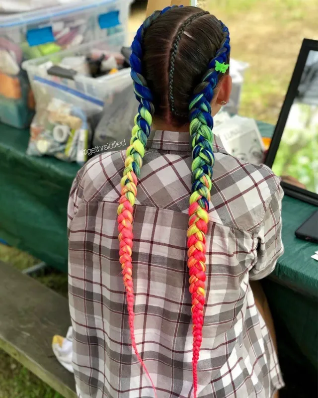 Get Braidified Glow with the Flow Hair Extensions sold by iHeartRaves