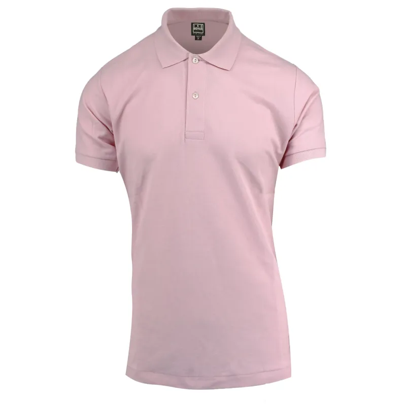 Pink Short Sleeve Pique Polo sold by Ike Behar