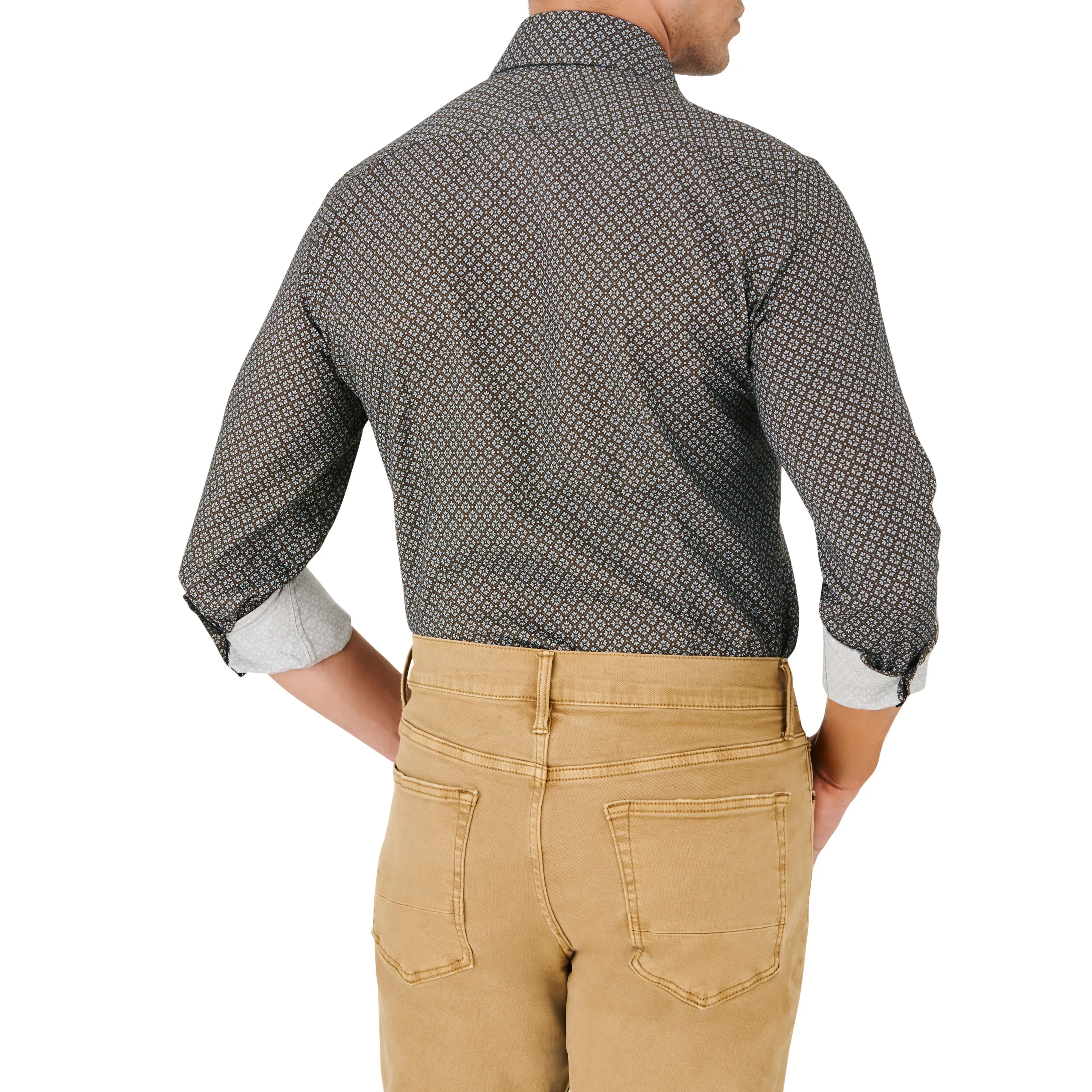 Blue Snowflake Sport Shirt sold by Ike Behar product image thumbnail 3