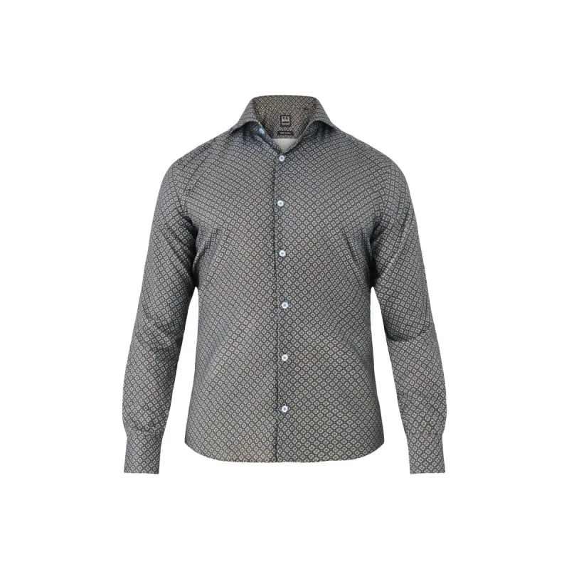 Blue Snowflake Sport Shirt sold by Ike Behar
