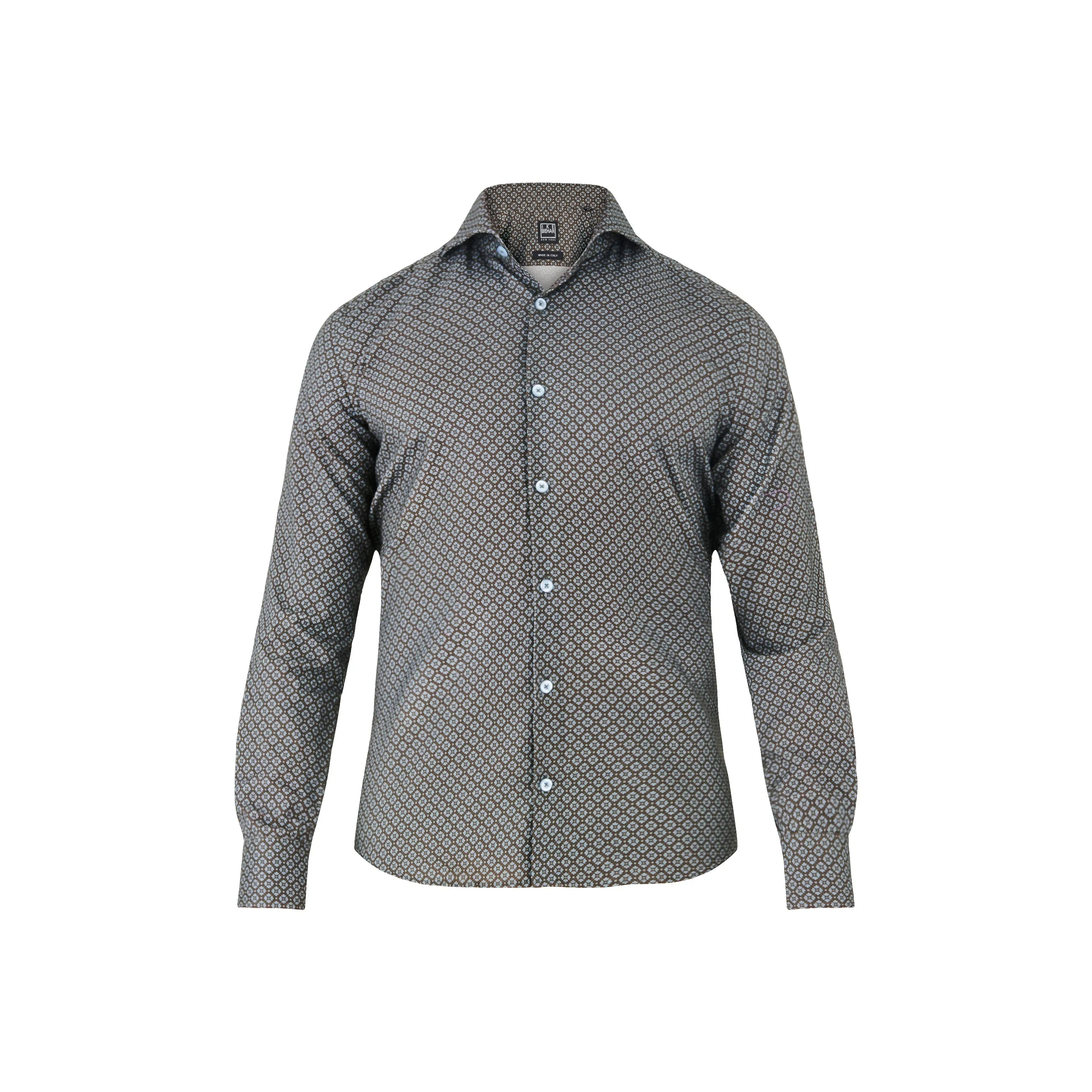 Blue Snowflake Sport Shirt sold by Ike Behar