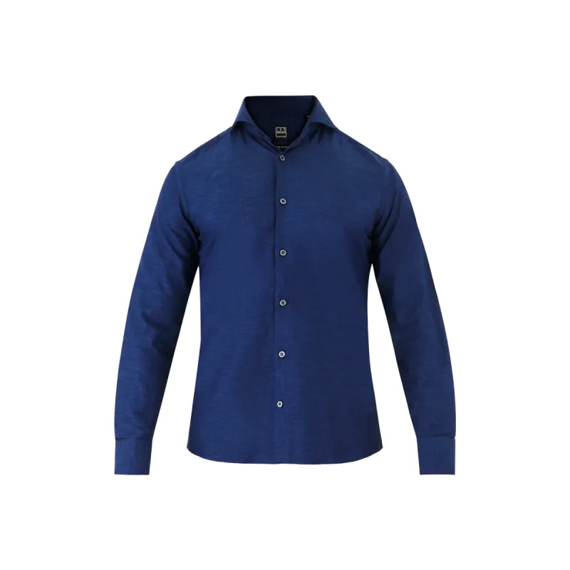 Woven Navy Solid Sport Shirt sold by Ike Behar