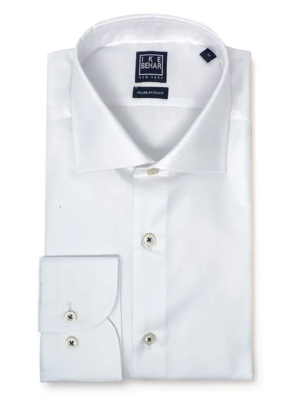 White Pique Sport Shirt sold by Ike Behar
