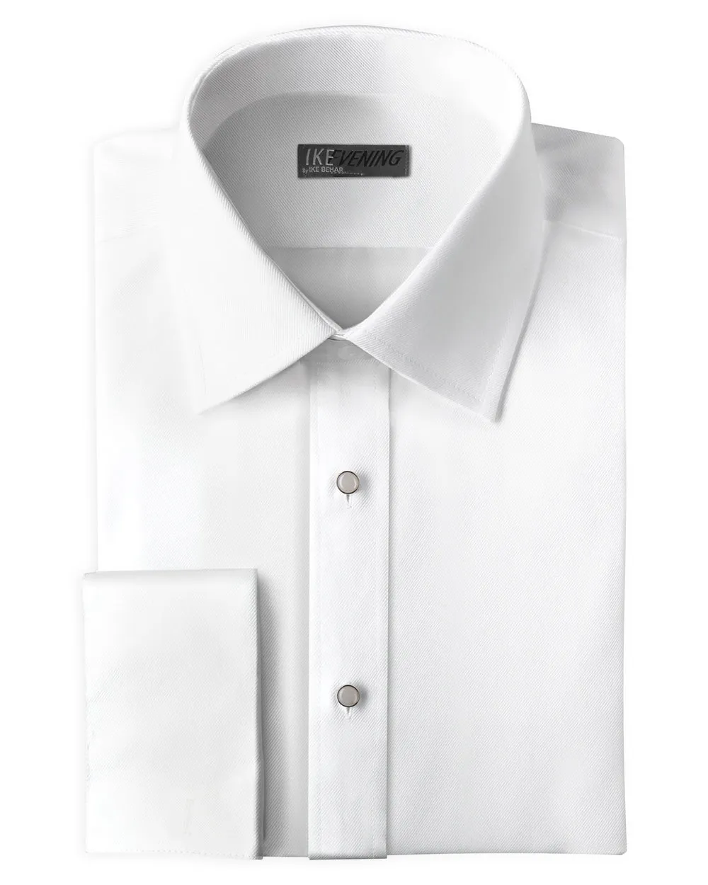 White Twill Tuxedo Shirt sold by Ike Behar