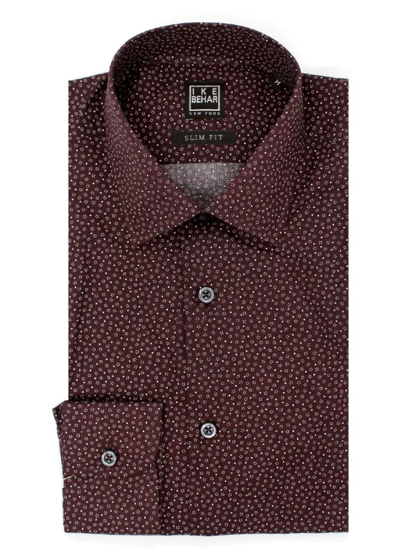 Maroon Graphic Print Sport Shirt sold by Ike Behar