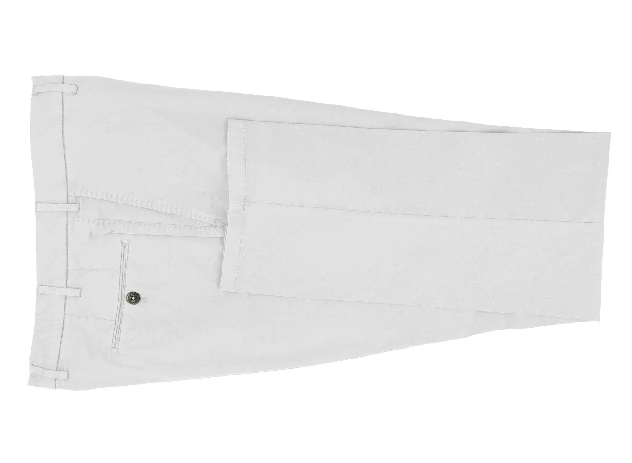 White Stretch Cotton Pants sold by Ike Behar