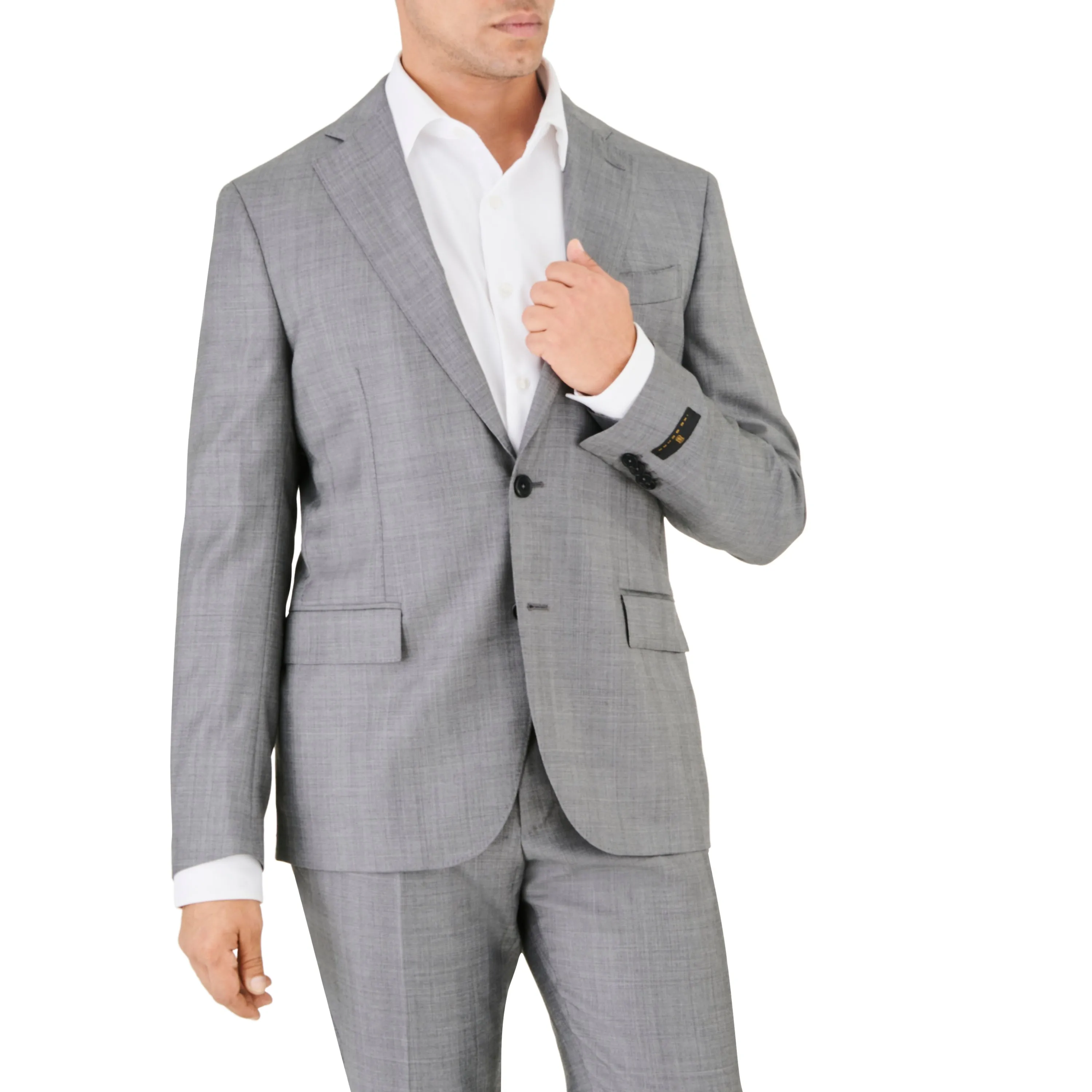 Grey Textured Suit sold by Ike Behar product image thumbnail 3