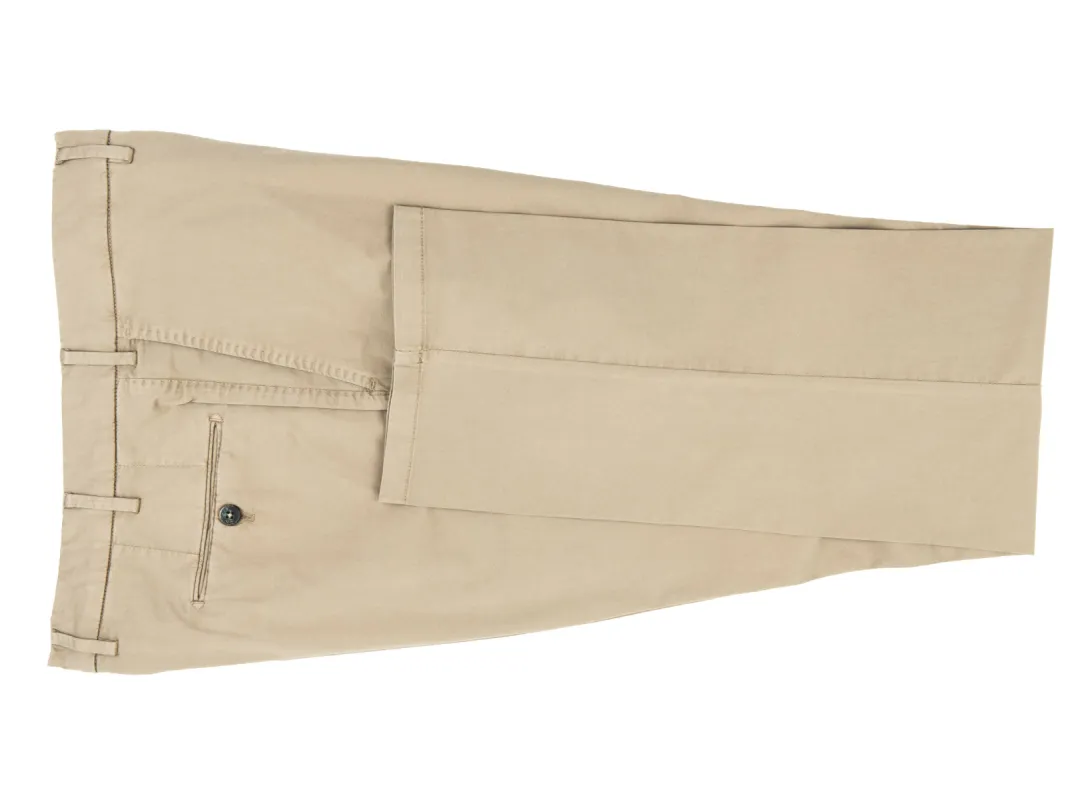 Tan Stretch Cotton Pants sold by Ike Behar