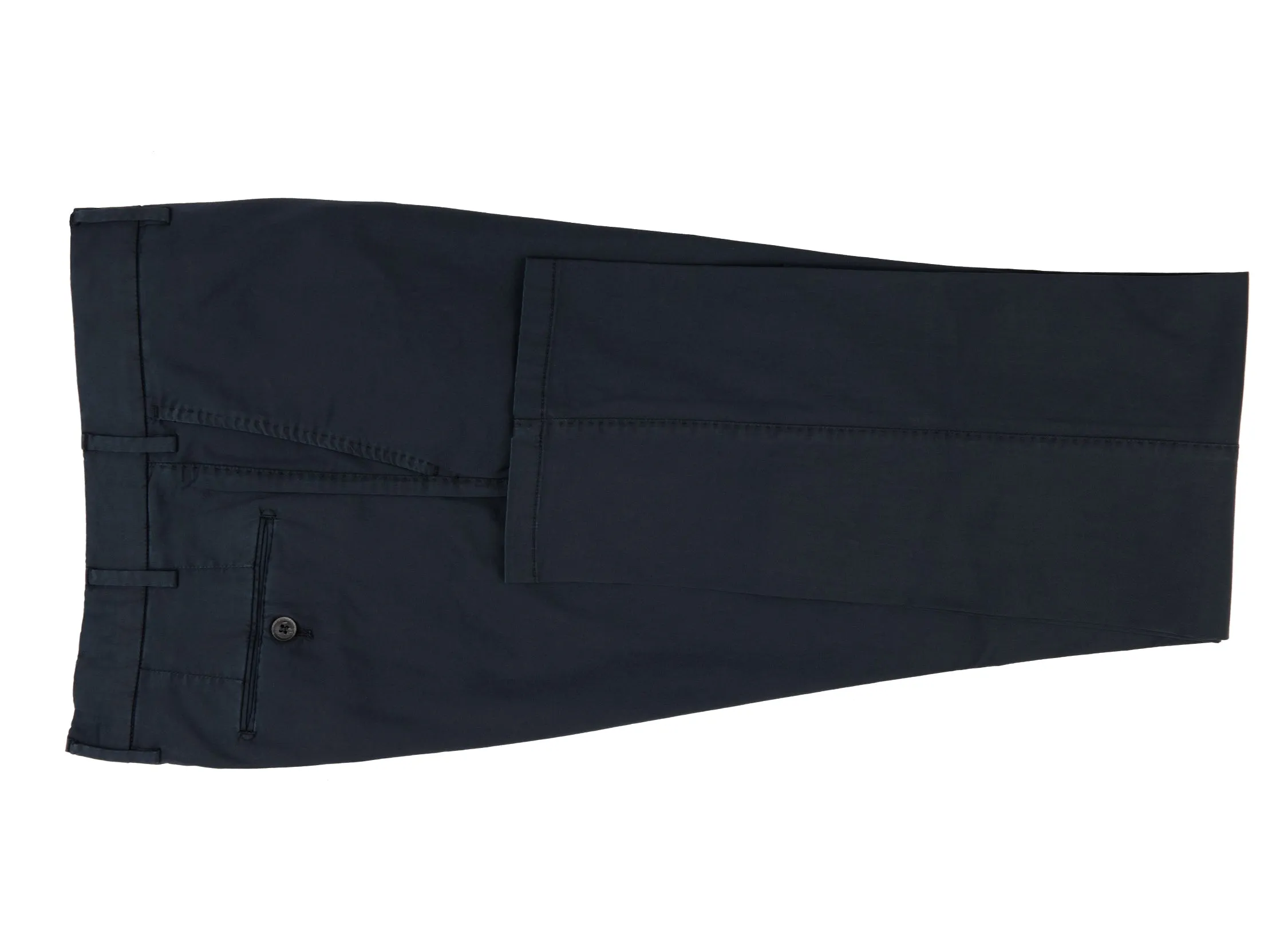 Navy Stretch Cotton Pants sold by Ike Behar