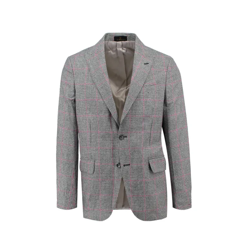 Black Houndstooth with Pink Window Pane Sport Coat sold by Ike Behar