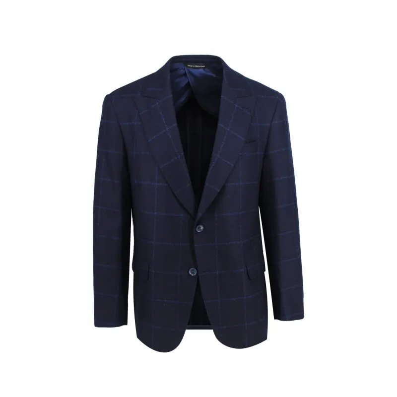 Navy Window Pane Sport Coat sold by Ike Behar
