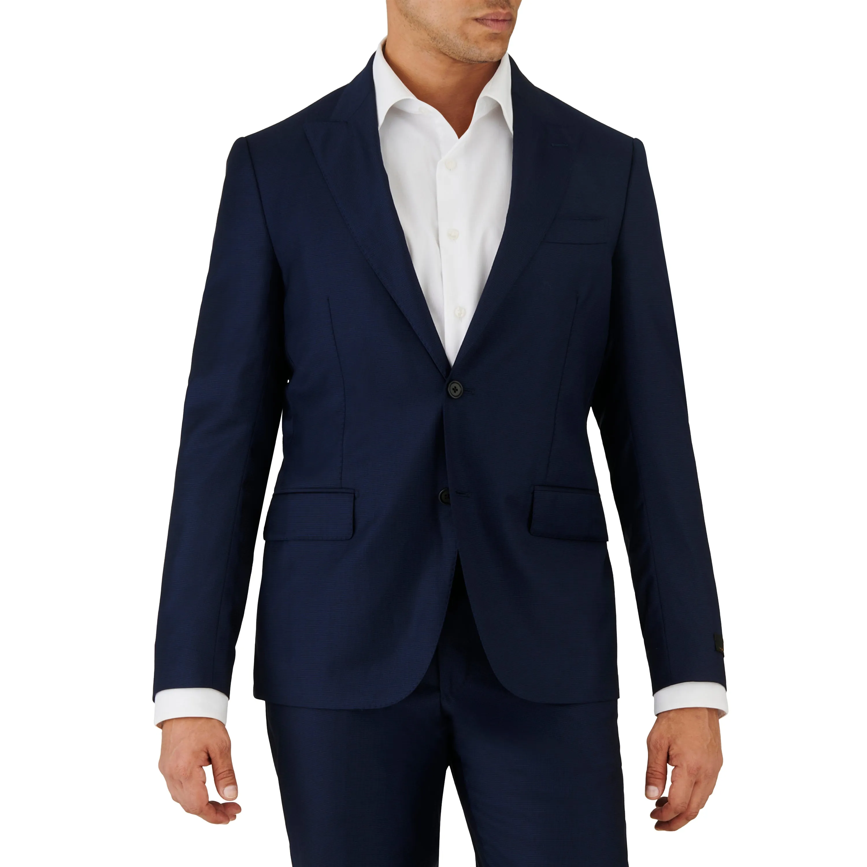 Navy Graph Check Suit sold by Ike Behar product image thumbnail 3