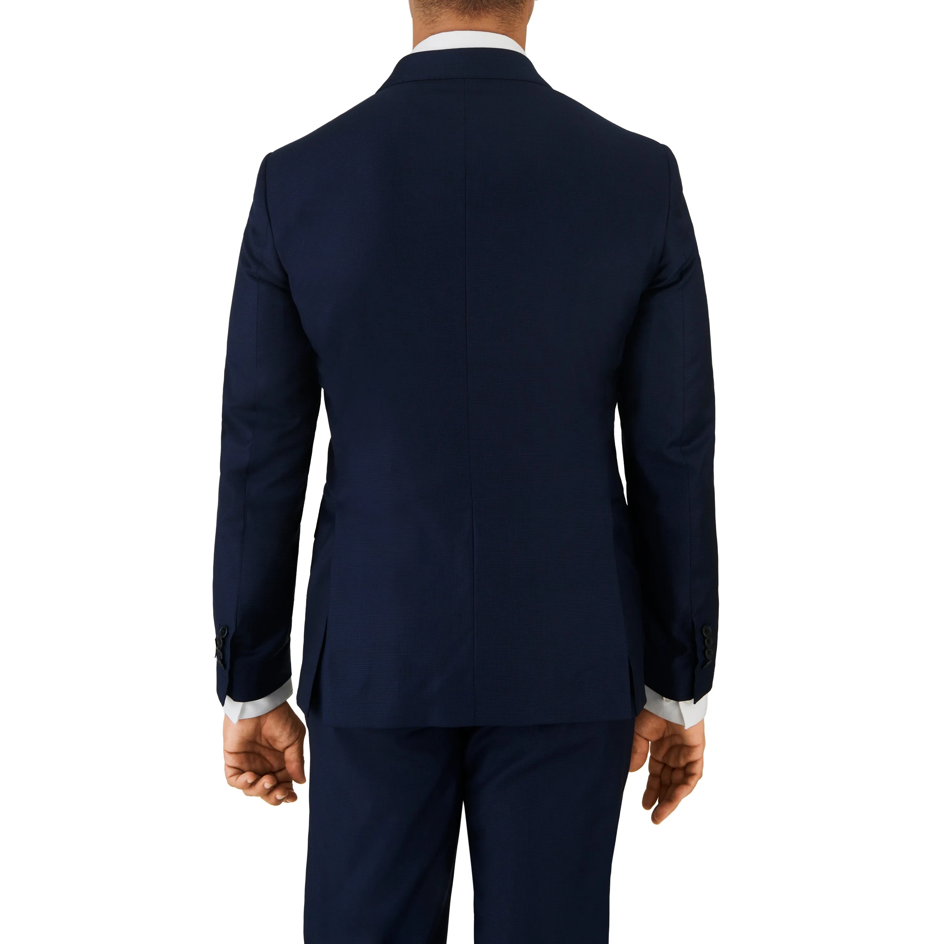 Navy Graph Check Suit sold by Ike Behar product image thumbnail 4