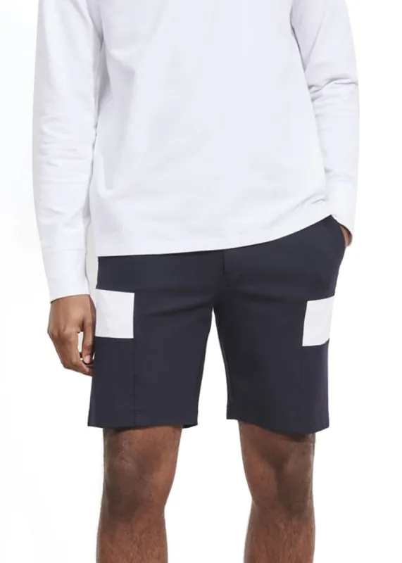 Dark Navy and White Terry Short sold by Ike Behar