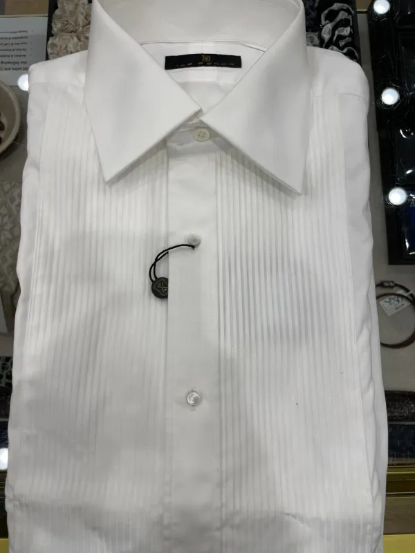 Formal Pleated Front Tuxedo Shirt made by Ike Behar