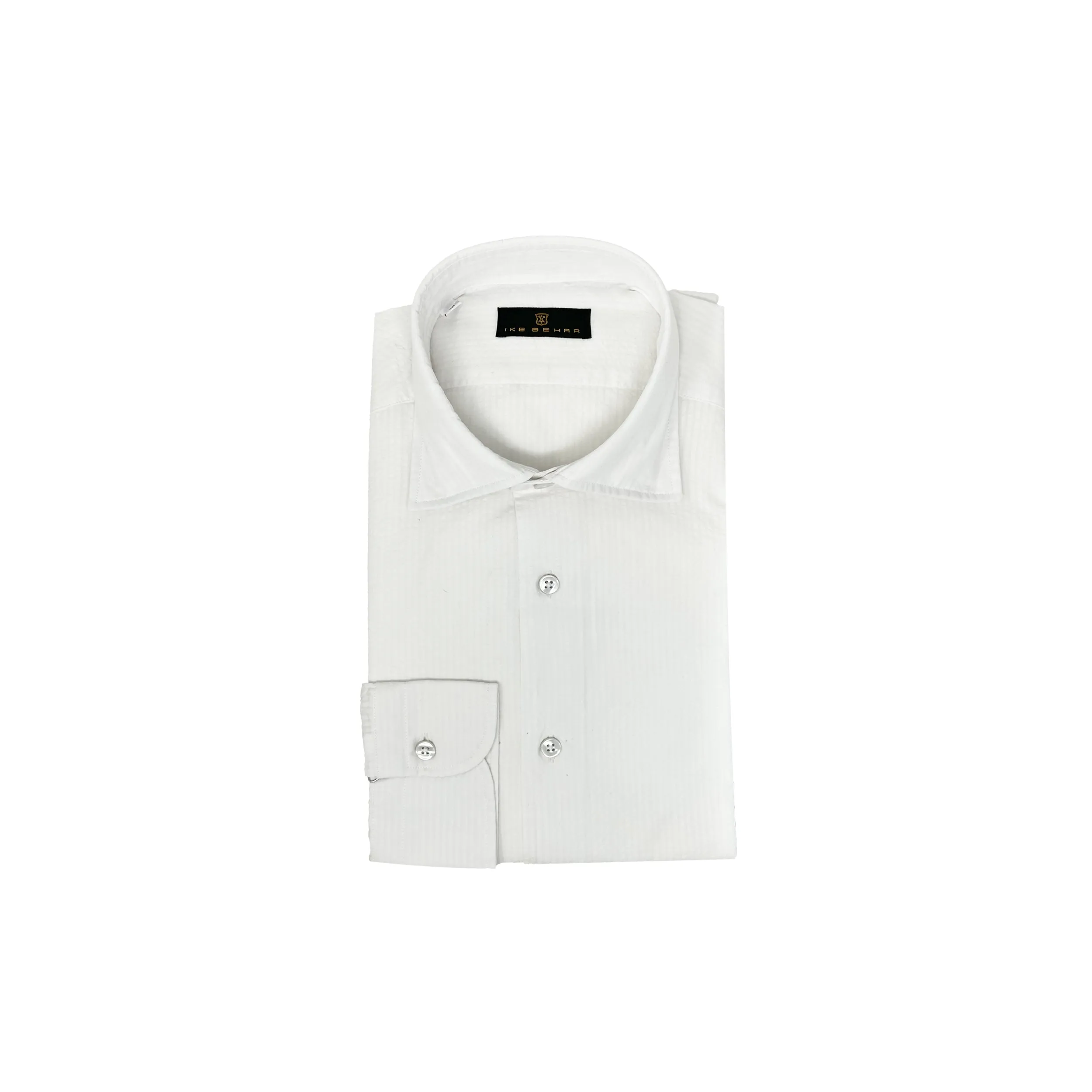 White Seersucker Shirt sold by Ike Behar