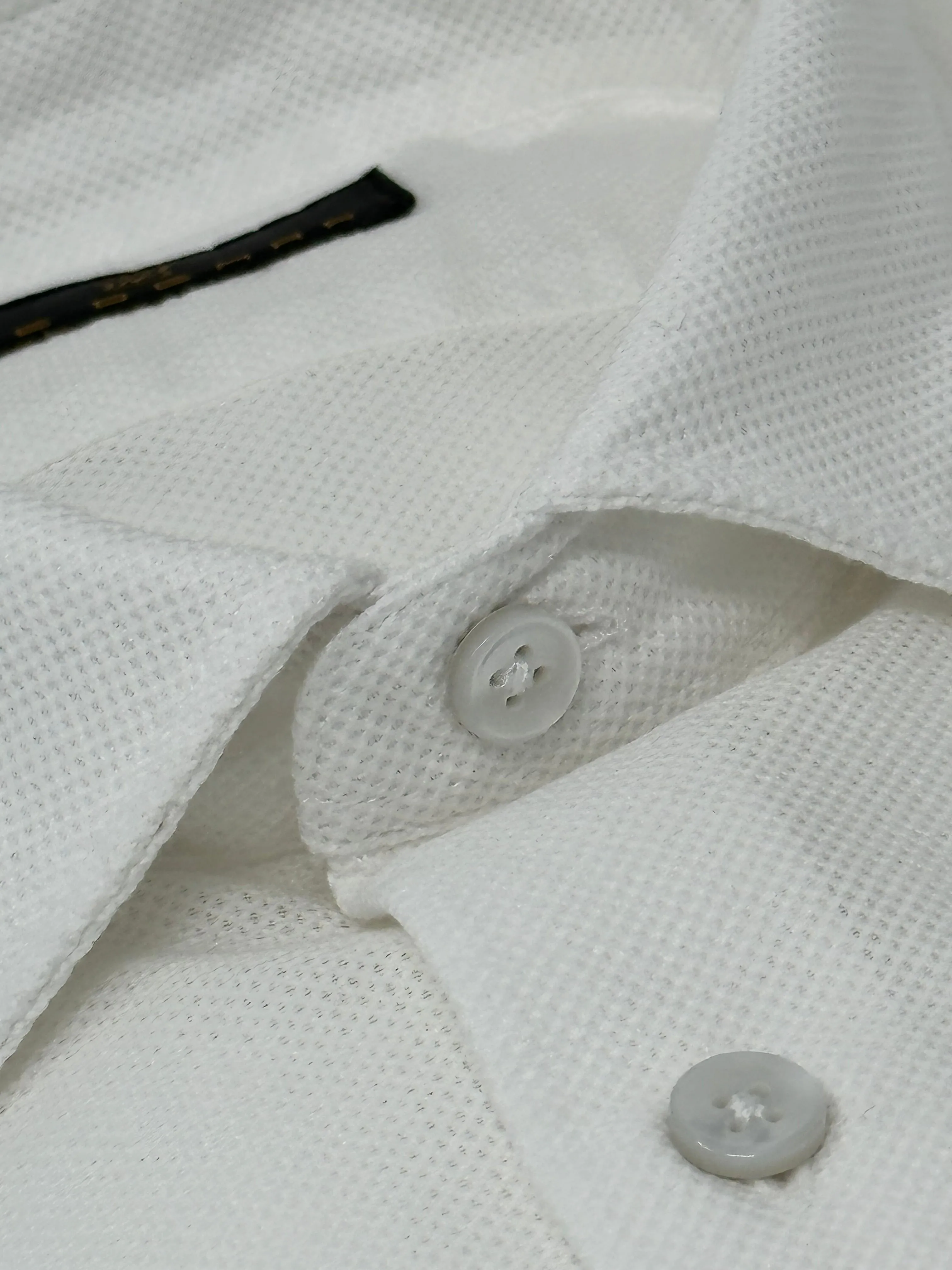White Cotton Pique Shirt sold by Ike Behar product image thumbnail 2