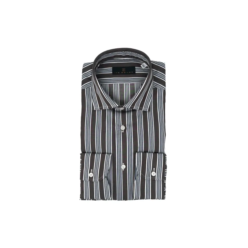 Chocolate Stripe Sport Shirt sold by Ike Behar
