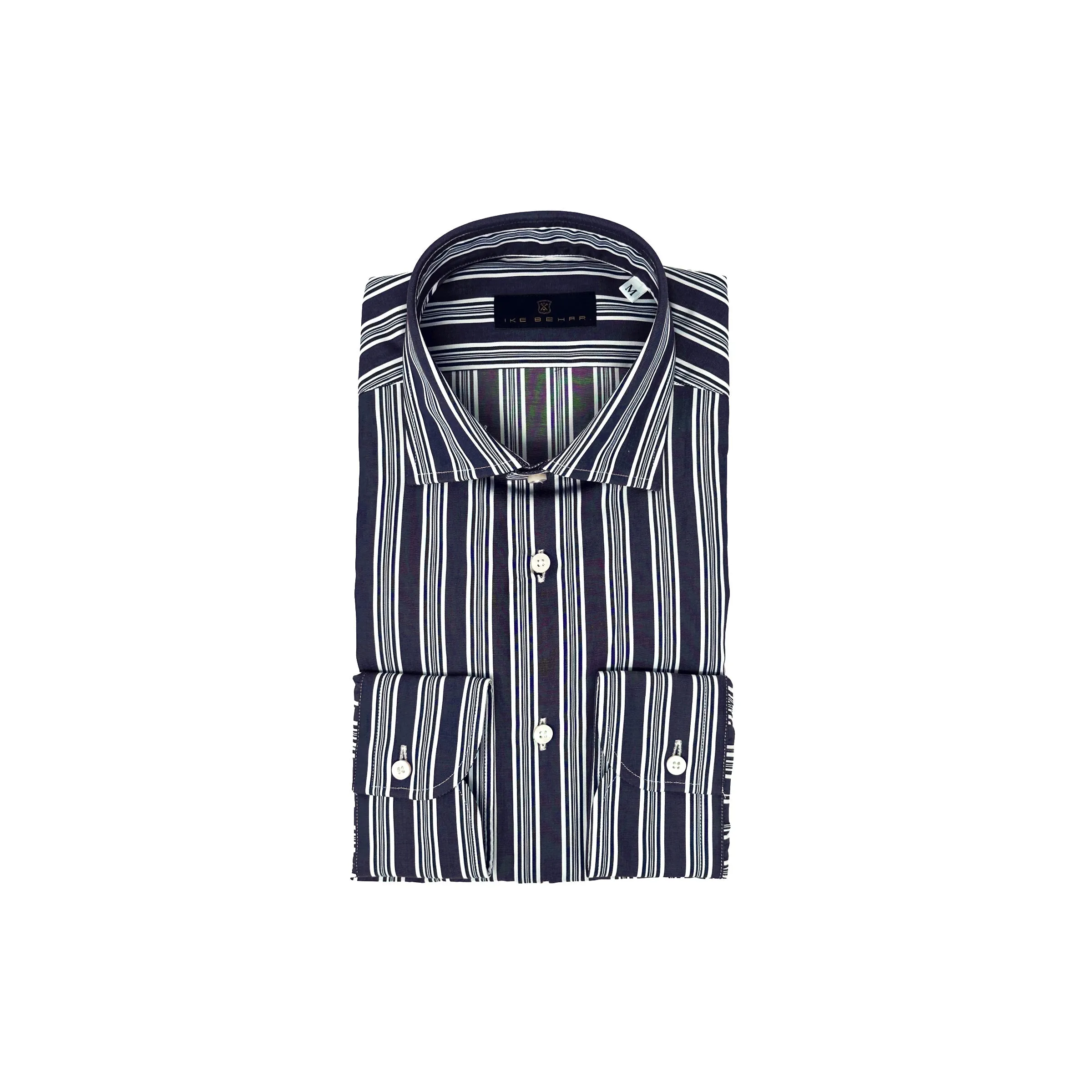 Navy Stripe Sport Shirt sold by Ike Behar