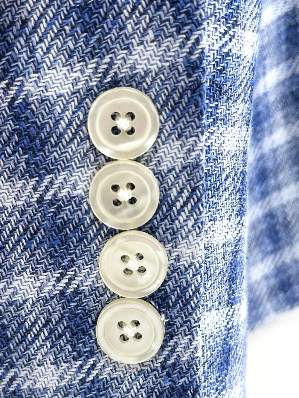 Sky, Navy, and White Check Sport Coat sold by Ike Behar product image thumbnail 4