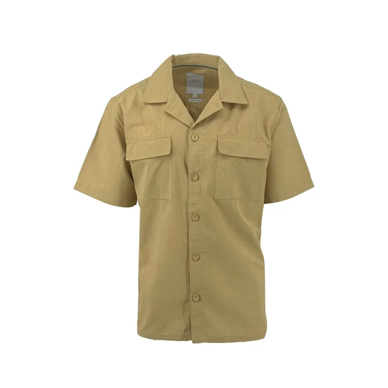 Safari Linen Blend Tonal Dobby Two Pocket Short Sleeve Shirt sold by Ike Behar