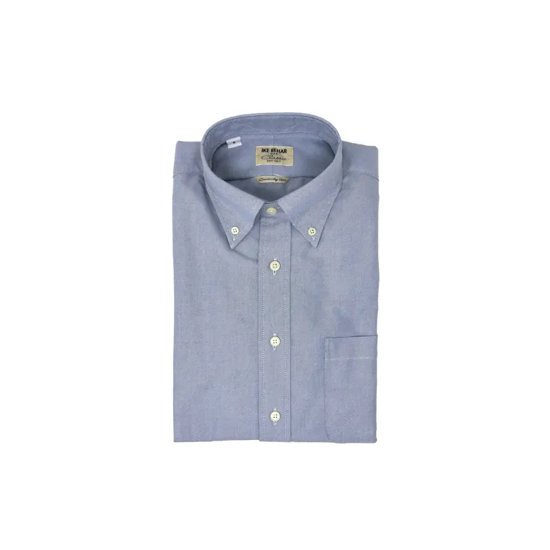 Blue Oxford Button-Down Shirt sold by Ike Behar