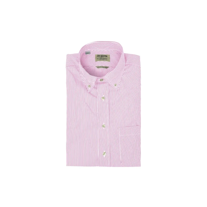 Pink Stripe Button-Down Shirt sold by Ike Behar