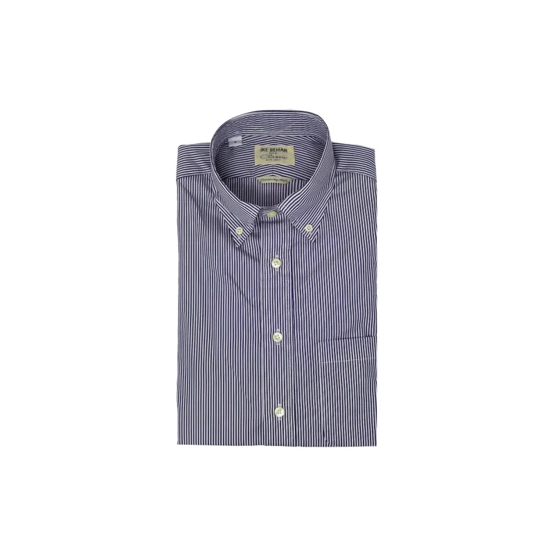 Navy Stripe Button-Down Shirt sold by Ike Behar